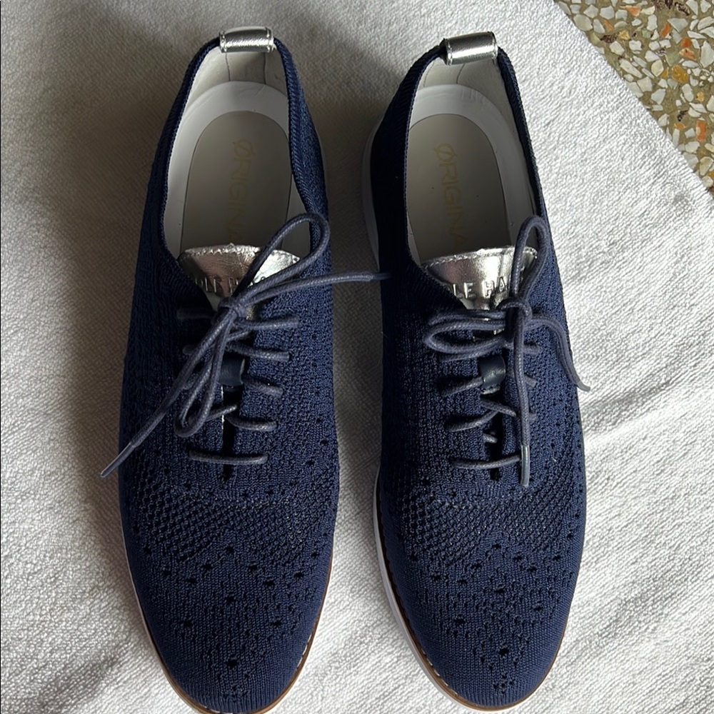 Cole Haan Women's Navy Knit Sneakers